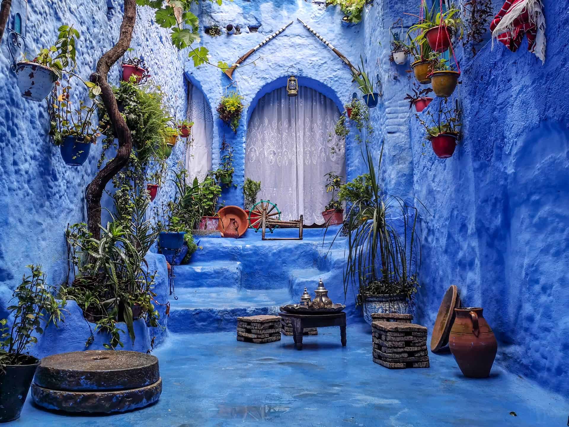 Chefchaouen blue doors and walls
